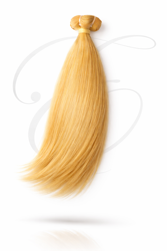 Pelo rubio cosido