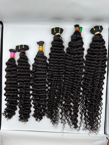 Pelo negro cosido